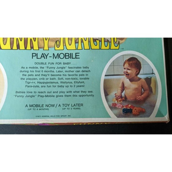 Vintage 1972 general mills fun jungle play-mobile Crib Mobile in the box rare! - Picture 4 of 12